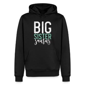 Big Sister Gift - Männer Premium Bio Hoodie - Schwarz - Vorne - Nico (187cm)