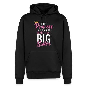 Big Sister Gift - Männer Premium Bio Hoodie - Schwarz - Vorne - Nico (187cm)
