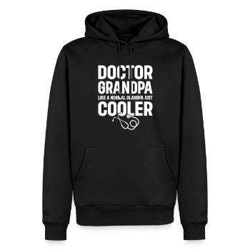 Doctor Grandpa Like A Normal Grandpa Just Cooler - Männer Premium Bio Hoodie - Schwarz - Vorne - Nico (187cm)