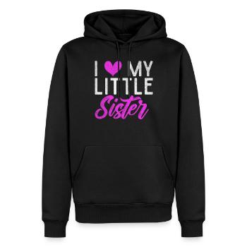 Sister Gifts - Männer Premium Bio Hoodie - Schwarz - Vorne - Nico (187cm)