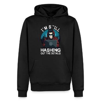 Cybersécurité Art Hacking Amateur Informatique Nerd - Sweat à capuche Premium bio Homme - noir - Devant - Nico (187cm)