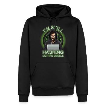 Cybersécurité Art Hacking Amateur Informatique Nerd - Sweat à capuche Premium bio Homme - noir - Devant - Nico (187cm)