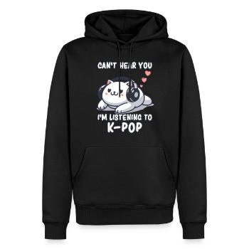 K-Pop KPop Chat Coréen Musique - Sweat à capuche Premium bio Homme - noir - Devant - Nico (187cm)