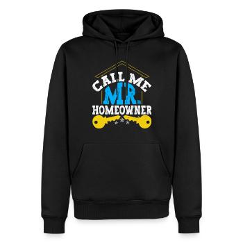 Mr. Homeowner - Männer Premium Bio Hoodie - Schwarz - Vorne - Nico (187cm)