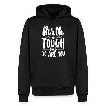 LD Labour And Delivery Nurse - Men’s Premium Organic Hoodie - black - Front - Nico (187cm)