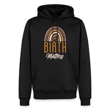 LD Labour And Delivery Nurse - Men’s Premium Organic Hoodie - black - Front - Nico (187cm)