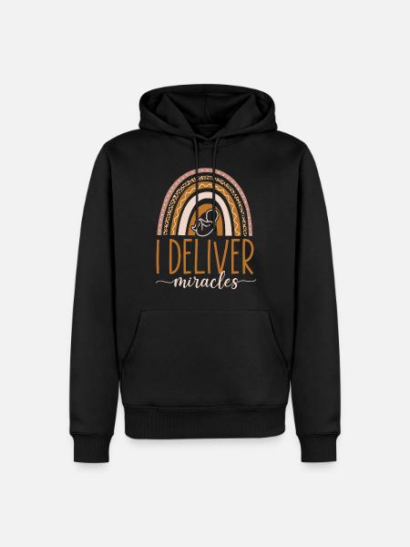 LD Labour And Delivery Nurse - Men’s Premium Organic Hoodie - black