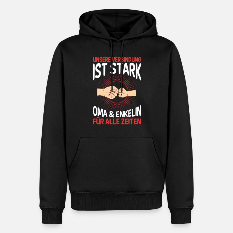 Oma Großmutter und Enkelin - Männer Premium Bio Hoodie - Schwarz