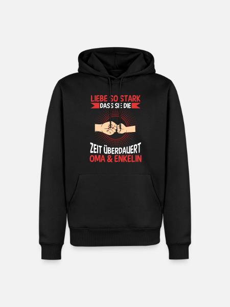 Oma Großmutter und Enkelin - Männer Premium Bio Hoodie - Schwarz