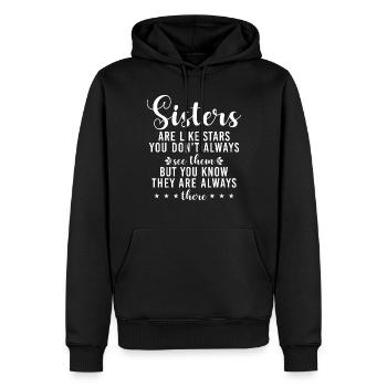 Sister Gifts - Männer Premium Bio Hoodie - Schwarz - Vorne - Nico (187cm)