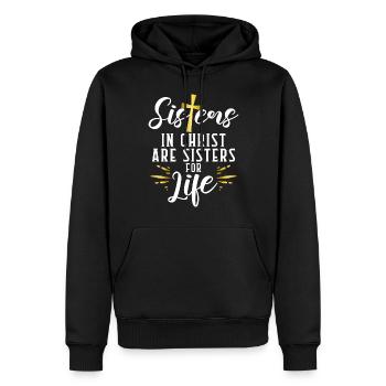 Sister Gifts - Männer Premium Bio Hoodie - Schwarz - Vorne - Nico (187cm)