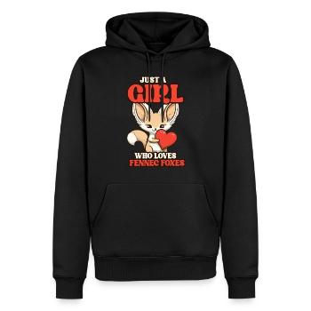Fennec Renard Mignon Fennec Renards Fennec Animal - Sweat à capuche Premium bio Homme - noir - Devant - Nico (187cm)