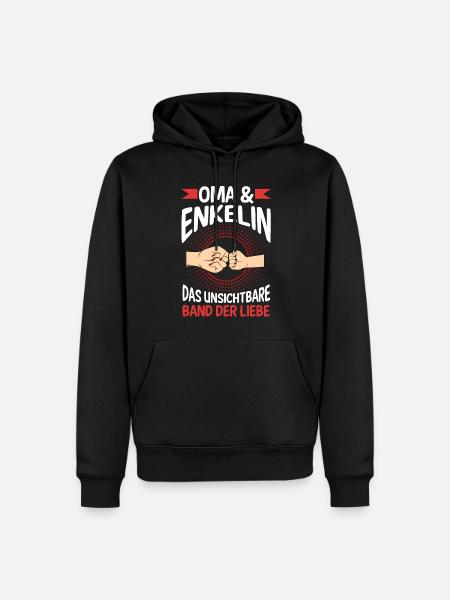 Oma Großmutter und Enkelin - Männer Premium Bio Hoodie - Schwarz