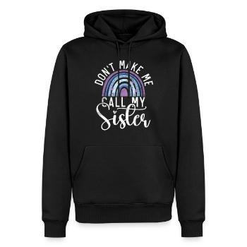 Sister Gifts - Männer Premium Bio Hoodie - Schwarz - Vorne - Nico (187cm)