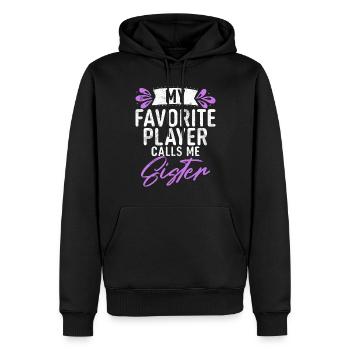 Sister Gifts - Männer Premium Bio Hoodie - Schwarz - Vorne - Nico (187cm)