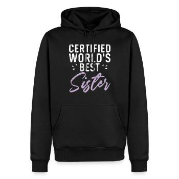 Sister Gifts - Männer Premium Bio Hoodie - Schwarz - Vorne - Nico (187cm)