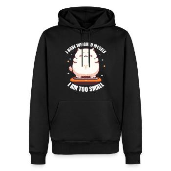 Hab mich gewogen bin zu klein Katze - Männer Premium Bio Hoodie - Schwarz - Vorne - Nico (187cm)