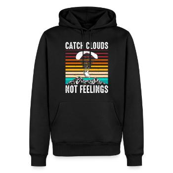 Paramotoriste Paramotoring Show Festival Powered - Sweat à capuche Premium bio Homme - noir - Devant - Nico (187cm)