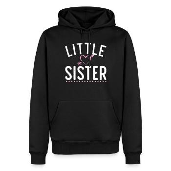 Cadeaux Petite Soeur - Sweat à capuche Premium bio Homme - noir - Devant - Nico (187cm)