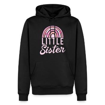 Little Sister Gifts - Männer Premium Bio Hoodie - Schwarz - Vorne - Nico (187cm)