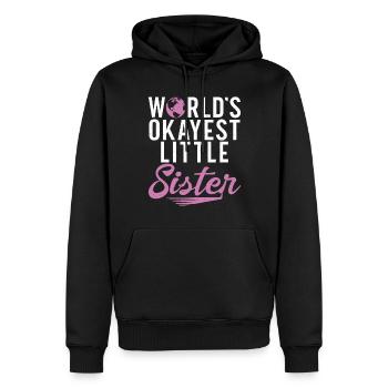 Little Sister Gifts - Männer Premium Bio Hoodie - Schwarz - Vorne - Nico (187cm)
