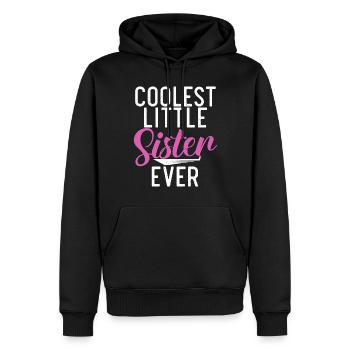 Little Sister Gifts - Männer Premium Bio Hoodie - Schwarz - Vorne - Nico (187cm)