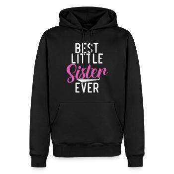 Little Sister Gifts - Männer Premium Bio Hoodie - Schwarz - Vorne - Nico (187cm)