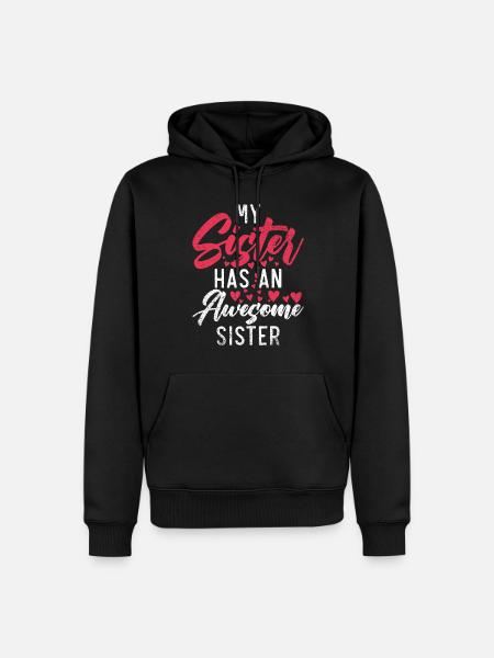 Cadeaux Petite Soeur - Sweat à capuche Premium bio Homme - noir