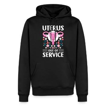 Chirurgie gynécologique Endométriose - Sweat à capuche Premium bio Homme - noir - Devant - Nico (187cm)