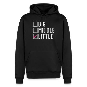 Little Sister Gifts - Männer Premium Bio Hoodie - Schwarz - Vorne - Nico (187cm)