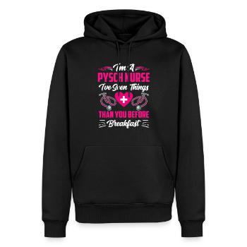 Psychiatrische Krankenpflegepsychiatrische - Männer Premium Bio Hoodie - Schwarz - Vorne - Nico (187cm)