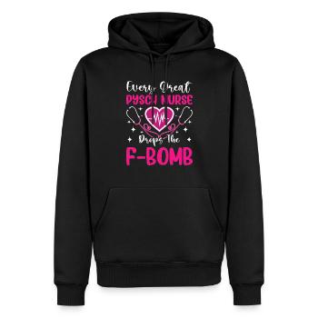 Drôle Mental Soins Infirmiers Psychiatrique - Sweat à capuche Premium bio Homme - noir - Devant - Nico (187cm)