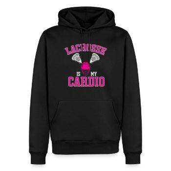 Lacrosse Stick Lax Girl Spieler Mom Torwartfrauen - Männer Premium Bio Hoodie - Schwarz - Vorne - Nico (187cm)