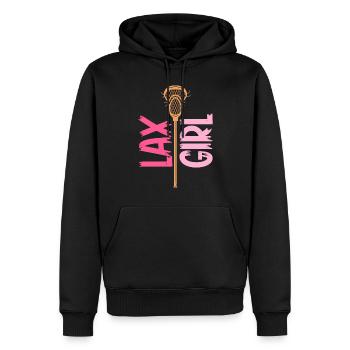 Lacrosse Stick Lax Girl Spieler Mom Torwartfrauen - Männer Premium Bio Hoodie - Schwarz - Vorne - Nico (187cm)