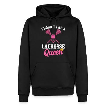 Lacrosse Stick Lax Girl Spieler Mom Torwartfrauen - Männer Premium Bio Hoodie - Schwarz - Vorne - Nico (187cm)