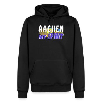 AIX-LA-CHAPELLE MON - Sweat à capuche Premium bio Homme - noir - Devant - Nico (187cm)