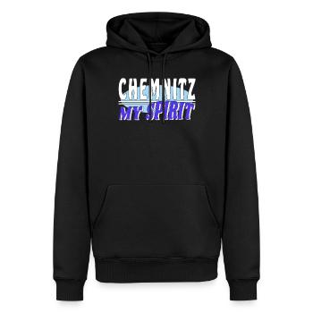 CHEMNITZ MON - Sweat à capuche Premium bio Homme - noir - Devant - Nico (187cm)