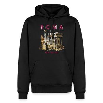 ROMA VENI VIDI VICI - Sweat à capuche Premium bio Homme - noir - Devant - Nico (187cm)