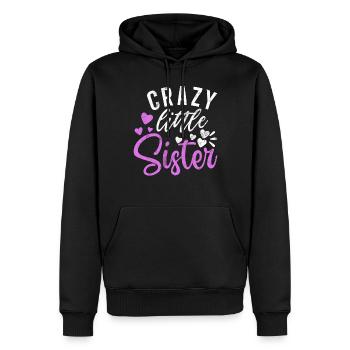 Little Sister Gifts - Männer Premium Bio Hoodie - Schwarz - Vorne - Nico (187cm)