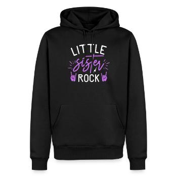 Cadeaux Petite Soeur - Sweat à capuche Premium bio Homme - noir - Devant - Nico (187cm)