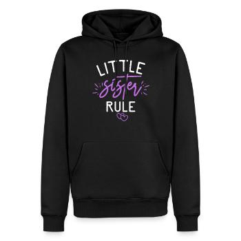 Little Sister Gifts - Männer Premium Bio Hoodie - Schwarz - Vorne - Nico (187cm)