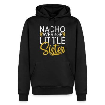 Cadeaux Petite Soeur - Sweat à capuche Premium bio Homme - noir - Devant - Nico (187cm)