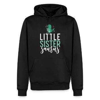 Little Sister Gifts - Männer Premium Bio Hoodie - Schwarz - Vorne - Nico (187cm)
