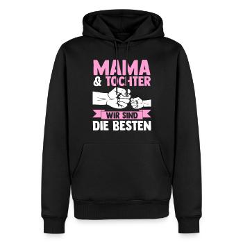 Mutter Muttertag Mama und Tochter - Männer Premium Bio Hoodie - Schwarz - Vorne - Nico (187cm)