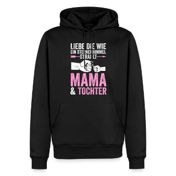 Mutter Muttertag Mama und Tochter - Männer Premium Bio Hoodie - Schwarz - Vorne - Nico (187cm)