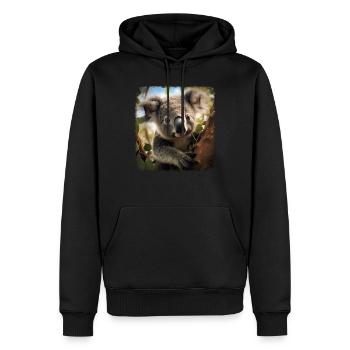 Koalas realistic Koala - Männer Premium Bio Hoodie - Schwarz - Vorne - Nico (187cm)