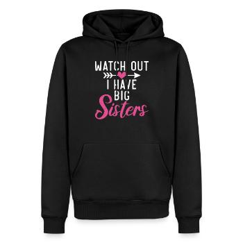 Little Sister Gifts - Männer Premium Bio Hoodie - Schwarz - Vorne - Nico (187cm)