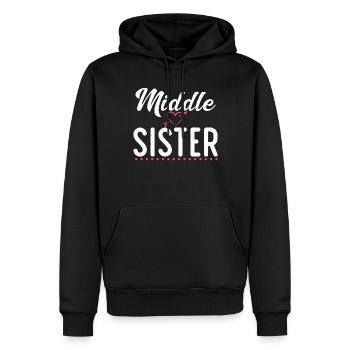 Middle Sister Gifts - Men’s Premium Organic Hoodie - black - Front - Nico (187cm)