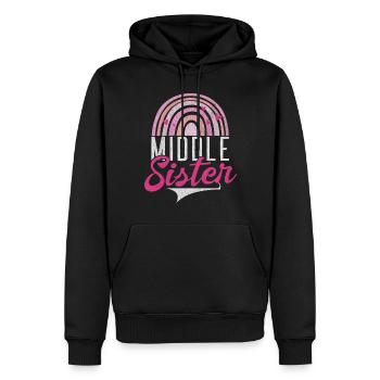 Middle Sister Gifts - Men’s Premium Organic Hoodie - black - Front - Nico (187cm)