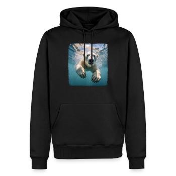 Ours polaire Ours polaire réaliste - Sweat à capuche Premium bio Homme - noir - Devant - Nico (187cm)